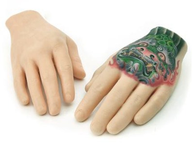 Silikon Hand ca. 20 cm x 12 cm links