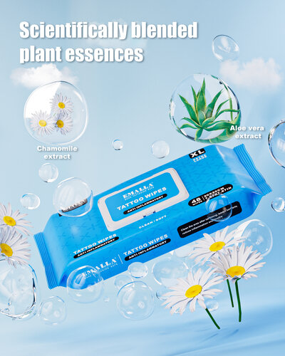 Emalla Tattoo Wipes (Tücher) Gr. L - Green Soap