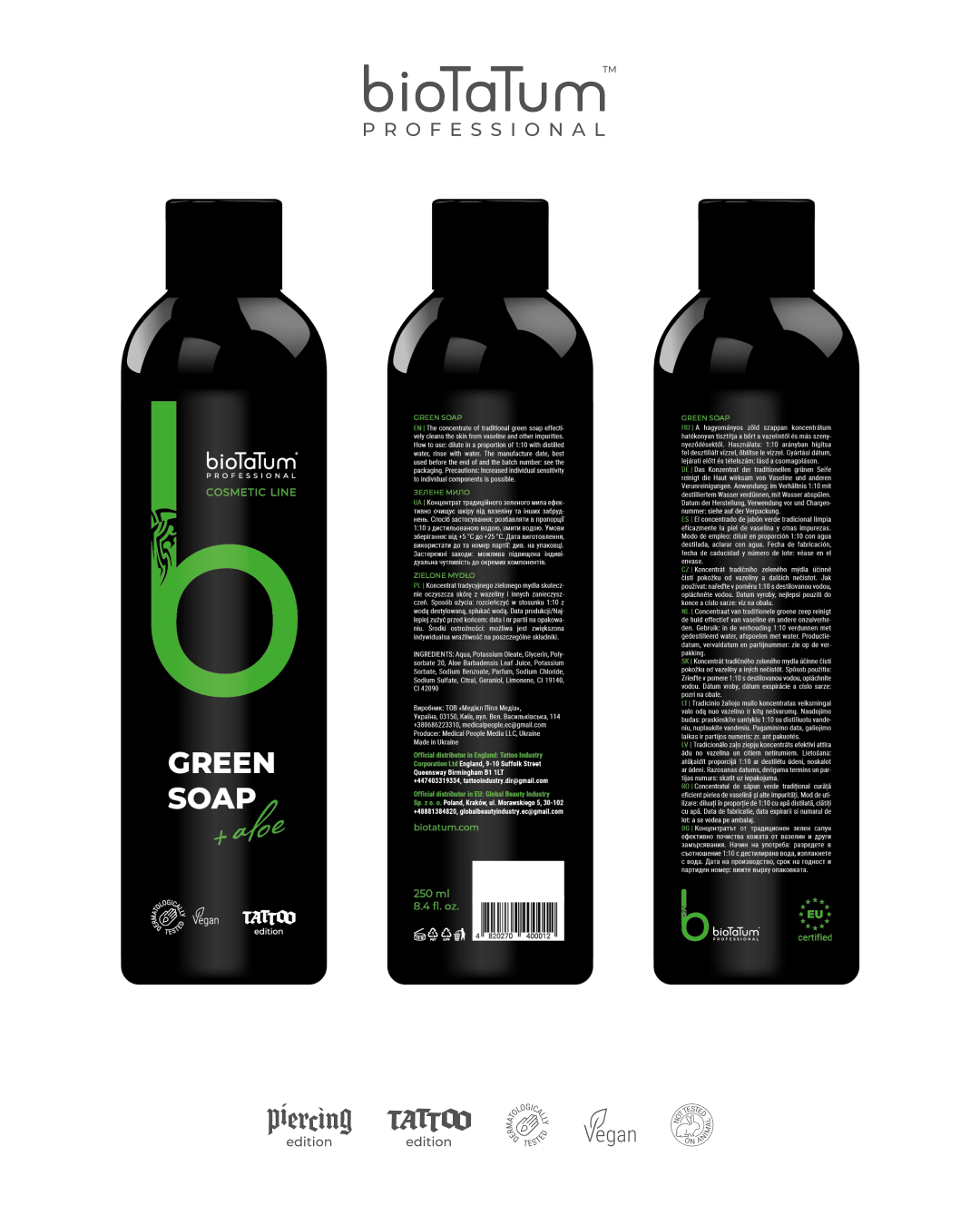 Green Soap Concentrate von bioTaTum 250 ml