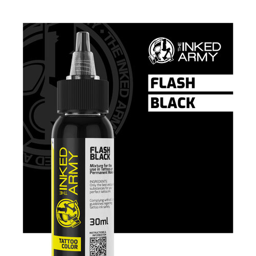 THE INKED ARMY - Tattoo Color - Flash Black 30ml