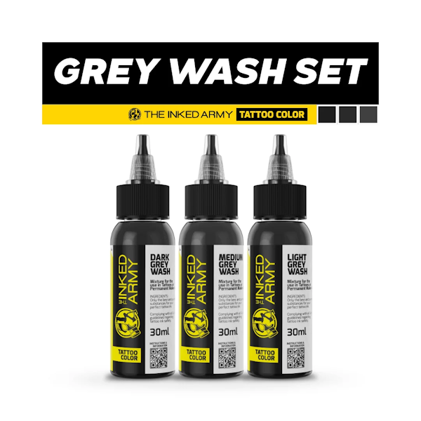 THE INKED ARMY - Tattoo Color - Grey Wash Set - 3 x 30 ml