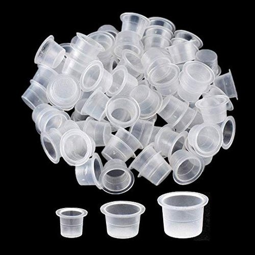 Einweg-Kunststoff-Tattoo-Farbkappe  - Größe S ohne Fuss 200 Stk