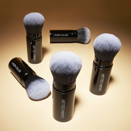 LAURA GELLER einziehbarer Kabuki Brush, Black Aluminum  (abgeschrägte Version)