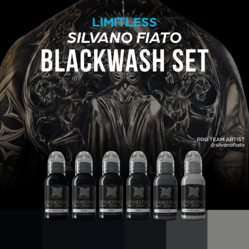 Silvano Fiato Black Wash Set 6 x 30 ml - World Famous Limitless - Tattoofarbe