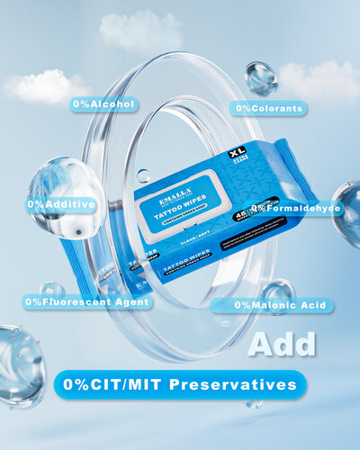 Emalla Tattoo Wipes (Tücher) Gr. L - Green Soap