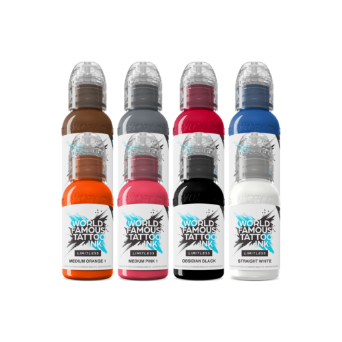 Primary Colours Set 2 - 8 x 30 ml - World Famous Limitless Tattoo Ink