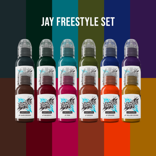 Jay Freestyle Set 12 x 30 ml - World Famous Limitless - Tattoofarbe
