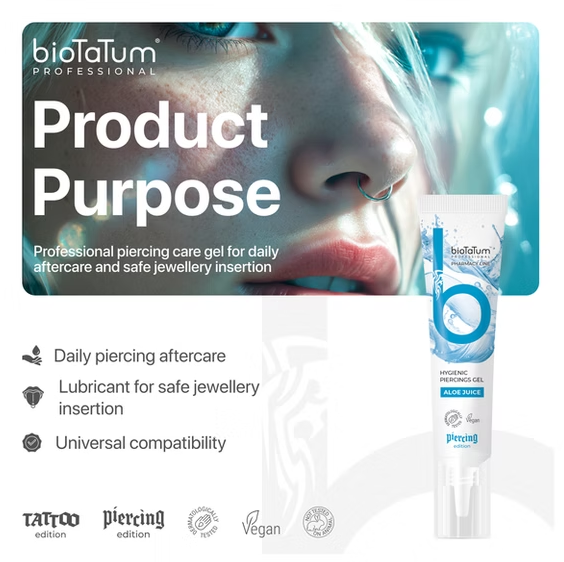 BioTatum Hygienic Piercing Gel (PIERCING EDITION) 15ml/0.5fl.oz 25 Stück/Box