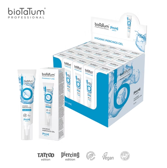 BioTatum Hygienic Piercing Gel (PIERCING EDITION) 15ml/0.5fl.oz 25 Stück/Box
