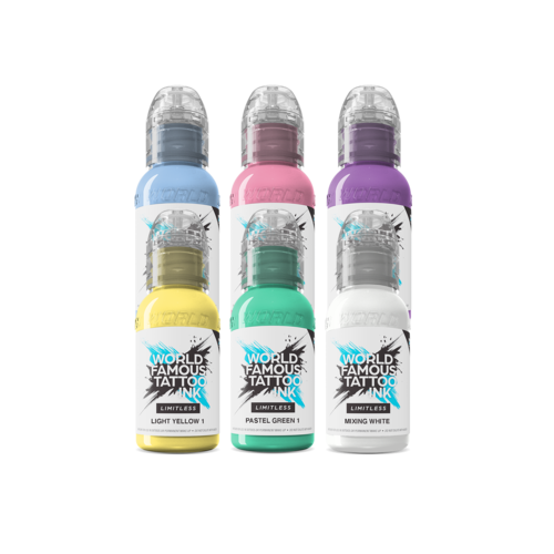 Pastel Collection Set - 6 x 30 ml - World Famous Limitless Tattoo Ink