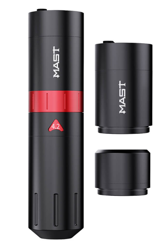 Mast Flip 2 - Pen mit 2 Akkus und RCA / verstellbarer Hub von  2.4 - 4.2 Tattoomaschine