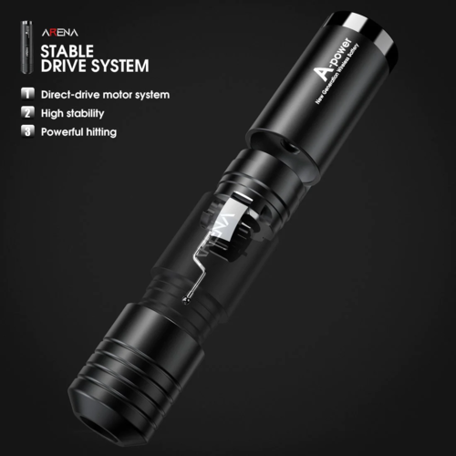 Arena A-power Wireless Rotary Tattoo Pen Machine + two replaceable Batteries