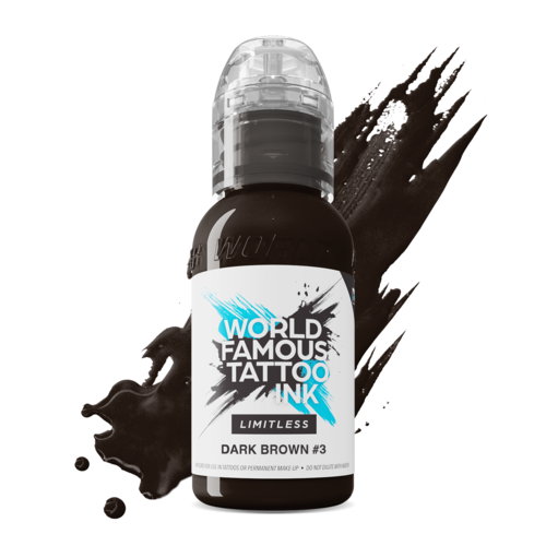 Dark Brown 3 - 30 ml  - World Famous Limitless Tattoofarbe