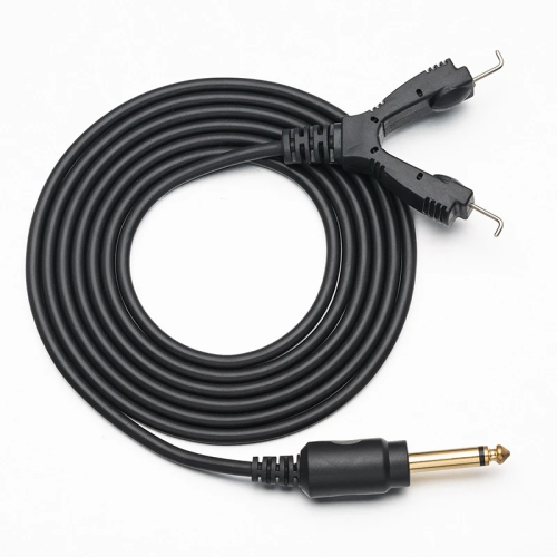 Silikon Tattoo Clipcord Kabel 2 m schwarz