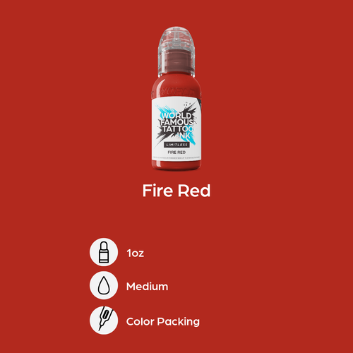 Fire Red 30 ml  - World Famous Limitless Tattoofarbe