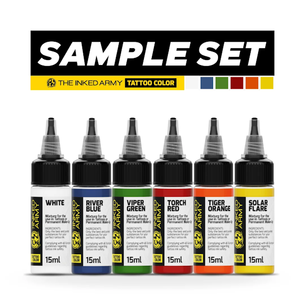 THE INKED ARMY - Tattoo Color - Sample Set - 6 x 15 ml