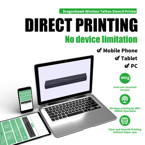 Wireless Tattoo Printer Wifi und offline / Bluetooth