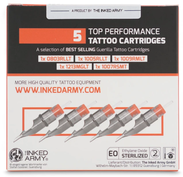 THE INKED ARMY - Guerilla Tattoo Nadelmodule - Sample Set BASIC 5 Cartridges
