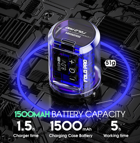 Fold Pro Dragonhawk Wireless Pen Tattoomaschine mit 7 Hublängen (2 Batterien) 2,4 - 4,2 mm Hub