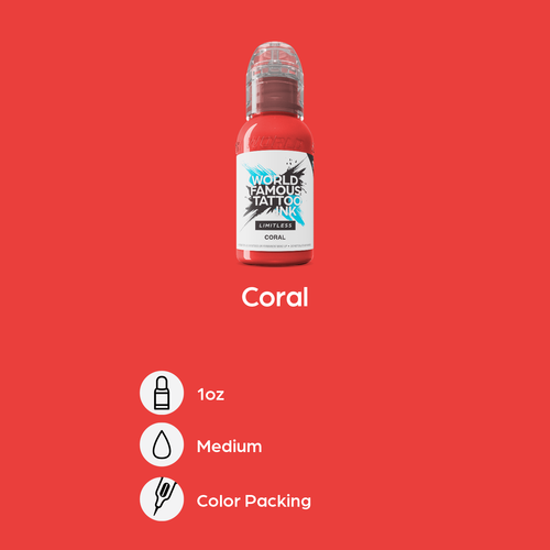 Coral 30 ml  - World Famous Limitless Tattoofarbe