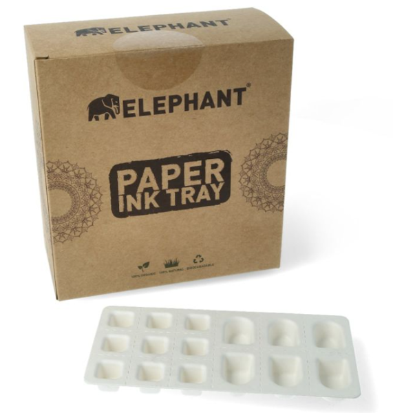 Paper Inktray - Elephant - Biologisch abbaubar - 20 Stück