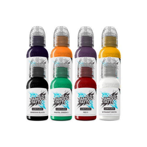 Primary Colours Set 1 - 8 x 30 ml - World Famous Limitless Tattoo Ink