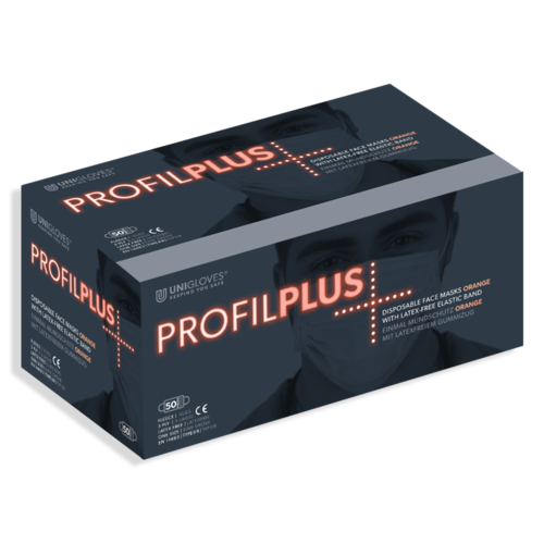 Unigloves PROFIL PLUS OP-Mundschutz - orange - 50 St.