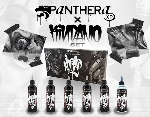 Kindamo x Panthera  Black Set / 5 Colors + 1 Shading Solution à 150 ml Limited Edition