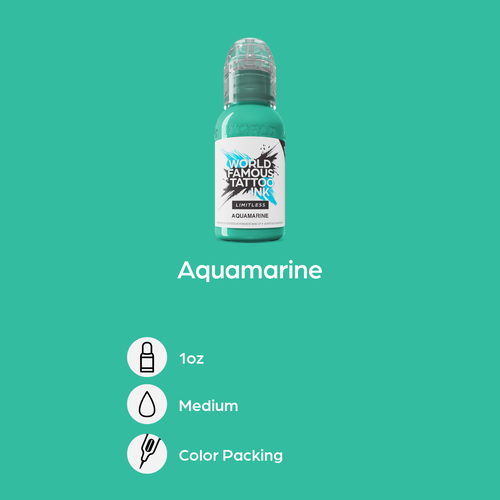 Aquamarine 30 ml  - World Famous Limitless Tattoofarbe