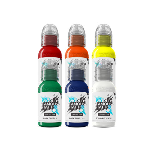 Simple Set - 6x 30 ml - World Famous Limitless Tattoo Ink