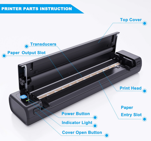 EMALLA INKDOT kabelloser Bluetooth Thermodrucker für iOS und Android