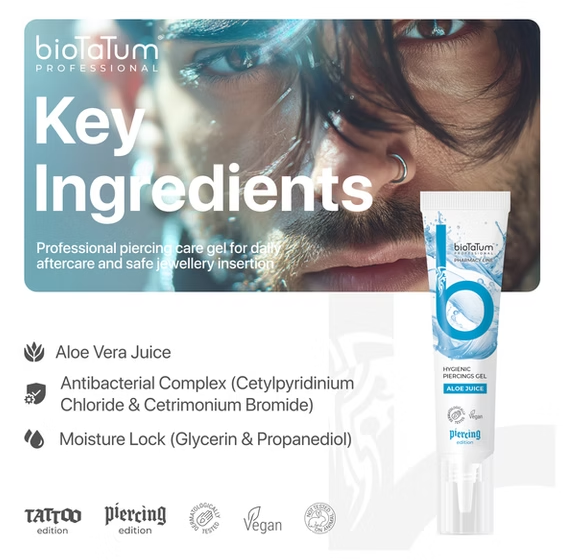 BioTatum Hygienic Piercing Gel (PIERCING EDITION) 15ml/0.5fl.oz 25 Stück/Box