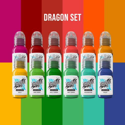 Dragon Set 12 x 30 ml - World Famous Limitless - Tattoofarbe