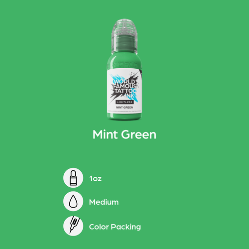 Mint Green 30 ml  - World Famous Limitless Tattoofarbe