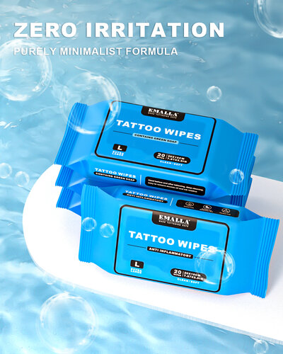 Emalla Tattoo Wipes (Tücher) Gr. L - Green Soap