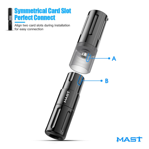 Mast Nano Wireless Rotary Pen Maschine mit Batterie PMU SMP Cartridge Short 3,2 mm Hub