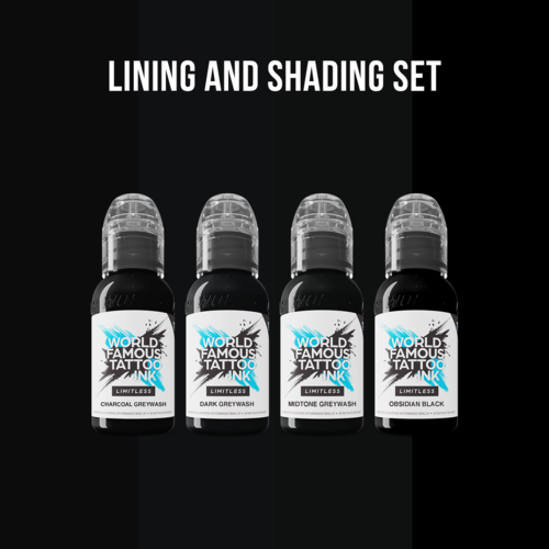 Lining and Shading Set - 4x 30 ml - World Famous Limitless Tatto