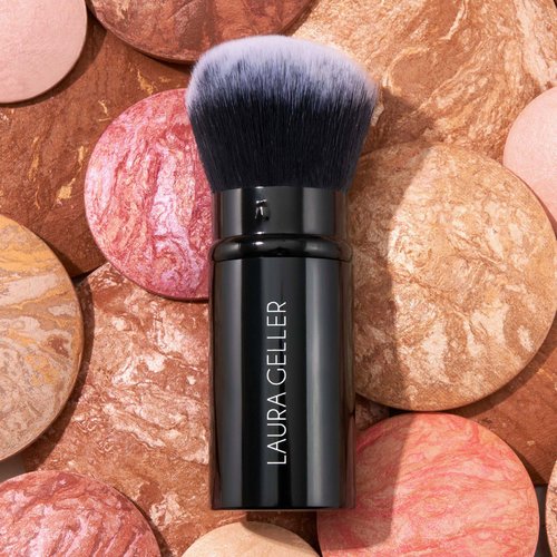 LAURA GELLER einziehbarer Kabuki Brush, Black Aluminum  (abgeschrägte Version)