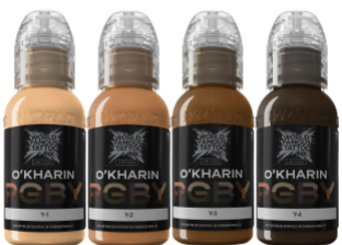 Sasha O´kharin RGBY Yellow Set - 4 x 30 ml - World Famous Limitless Tattoo Ink Tattoofarbe