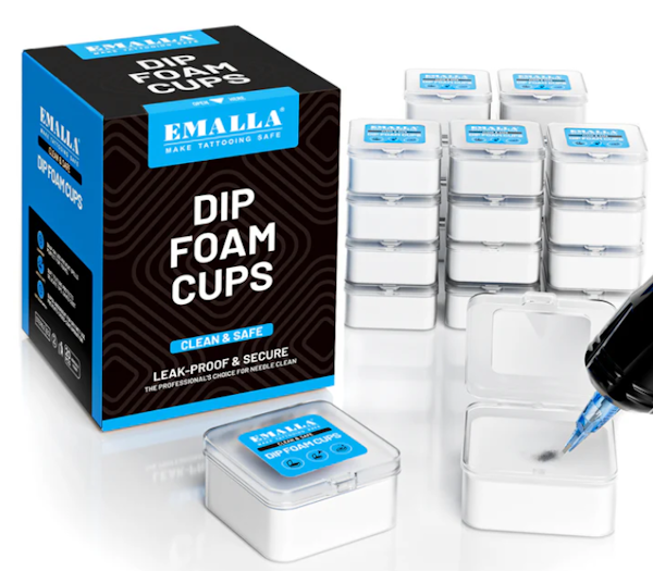 EMALLA Tattoo Dip Foam Cups (20pcs)