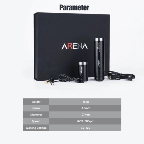 Arena A-power Wireless Rotary Tattoo Pen Machine + two replaceable Batteries