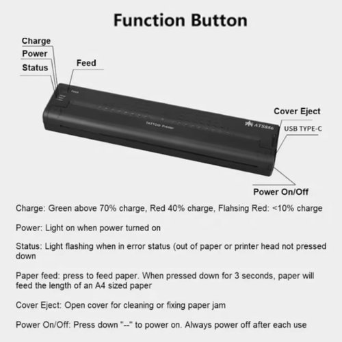 Wireless Tattoo Printer Wifi und offline / Bluetooth