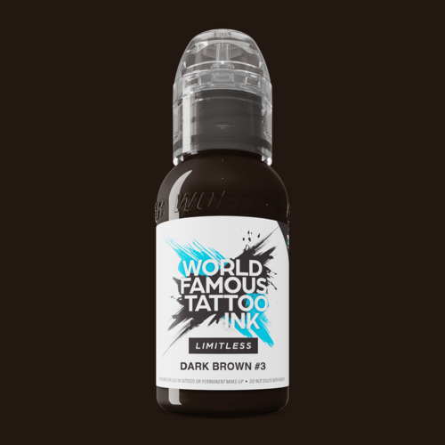Dark Brown 3 - 30 ml  - World Famous Limitless Tattoofarbe