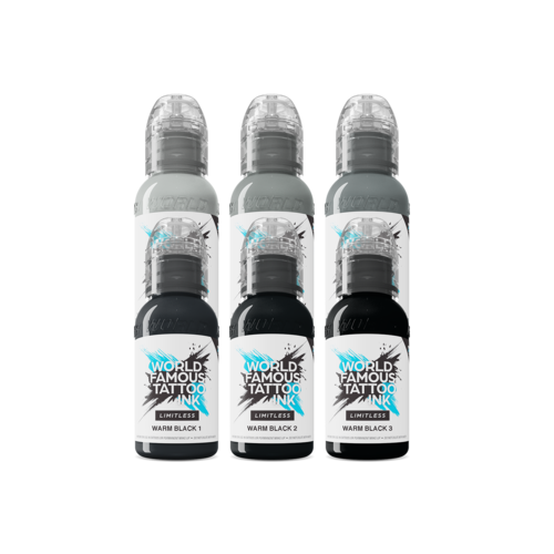 Shades of Grey Set - 6 x 30 ml - World Famous Limitless Tattoo Ink Tattoofarbe
