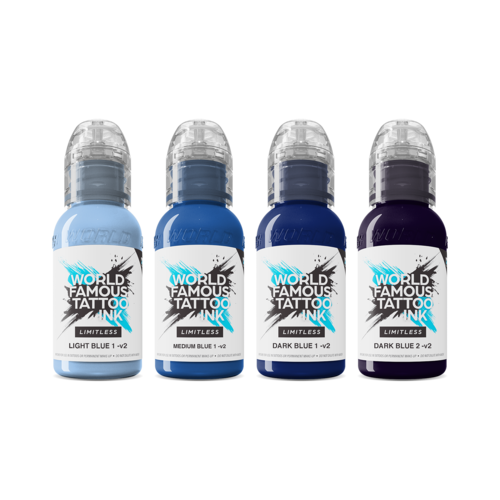 Shades of Blue Set 4 x 30 ml - World Famous Ink Limitless