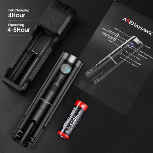 Arenahawk A-Power 4.0mm Stroke Length Wireless Rotary Tattoo Pen Machine
