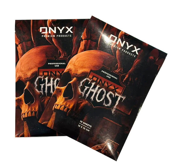 Onyx Ghost Second Skin ultra dünn – Tattoo Schutzfolie 10 Sheets 15 x 10 cm