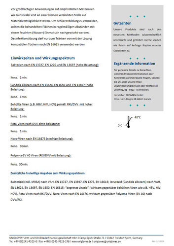 UNIGLOVES® Flächendesinfektion 1000 ml