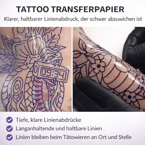 Tattoo Transfer Folie - Film 50 Sheets