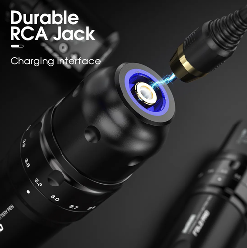 Fold Pro Dragonhawk Wireless Pen Tattoomaschine mit 7 Hublängen (2 Batterien) 2,4 - 4,2 mm Hub